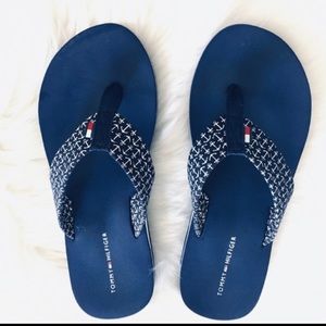 Tommy Hilfiger Blue Slide Nautical Sandals